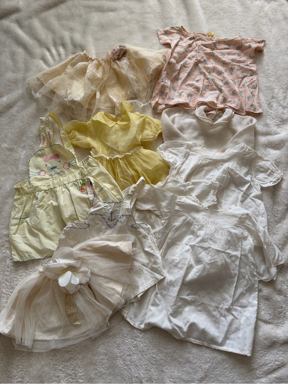 Vintage Baby Clothing Bundle 10 Piece Lot Cottagecore Heirloom Easter